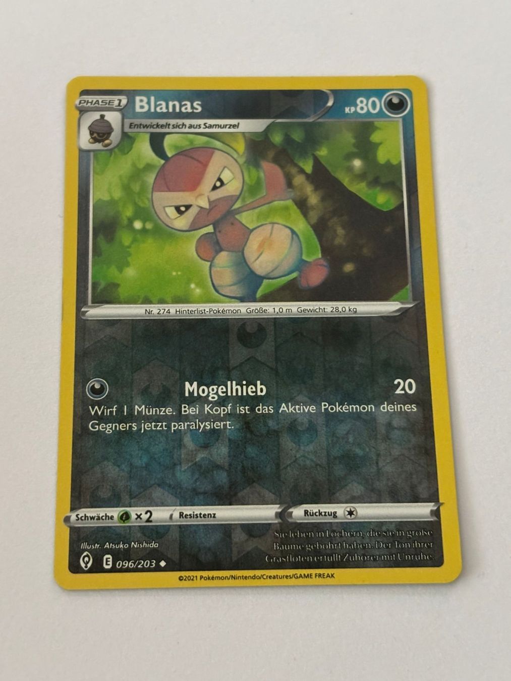 Pokémon Sammelbilder & Trading cards: Pokemon-Karte Blanas 096/203 – Gebraucht aus Herisau von Seyashop1