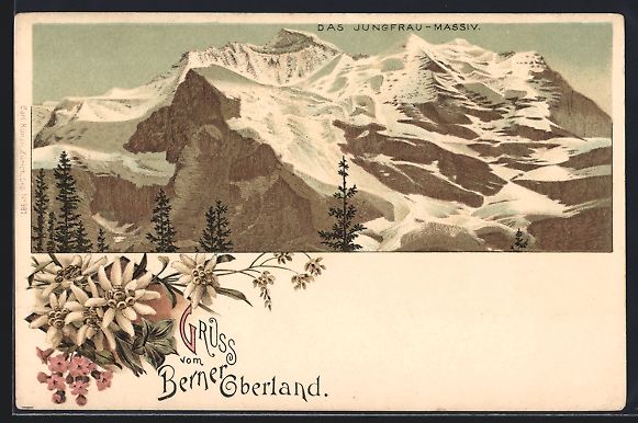 Cartes postales: Litho Bern, Berner Oberland, Das Jungfra – D'occasion à Berlin par bartko-reher