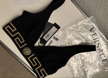 Versace Bustier Top BH, schwarz, neu, Grösse XS/S