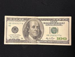 100 DOLLAR $ US 🇺🇸 Note  1 Stk.  Top Zustand ❣️