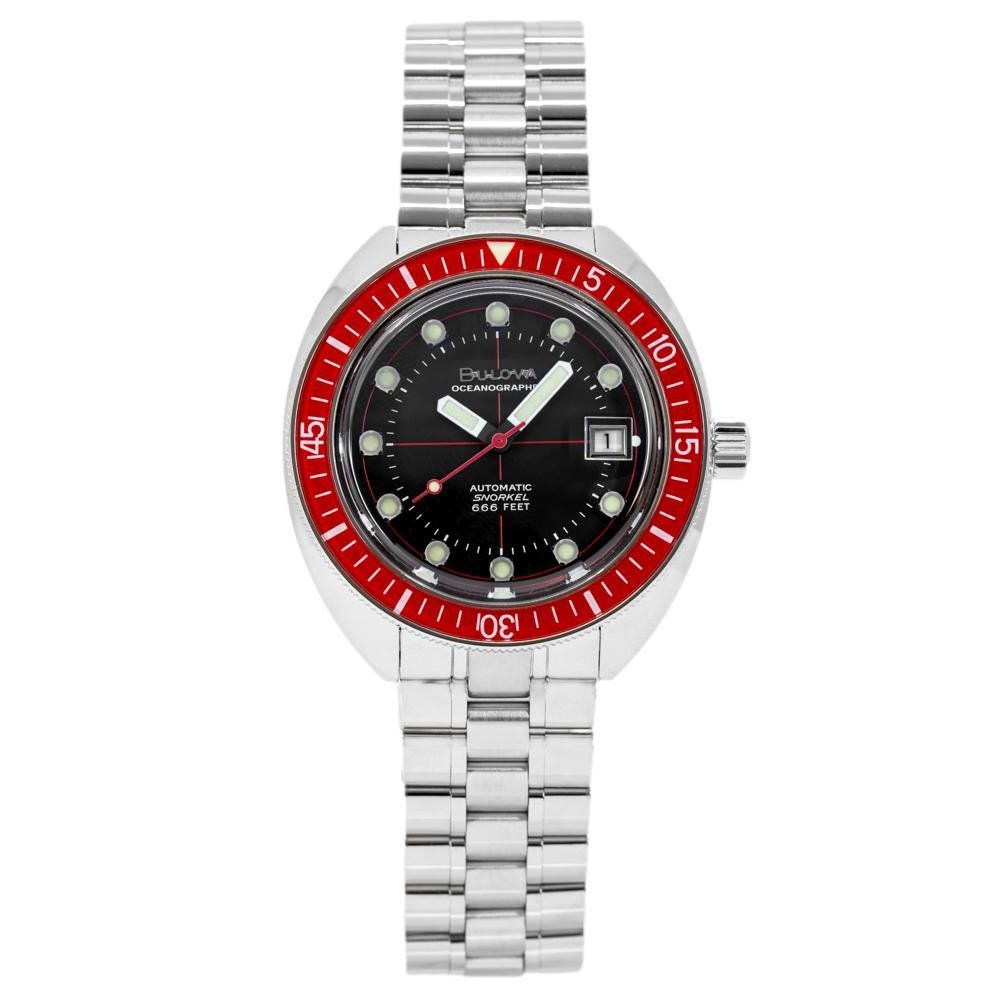 Bulova Orologi: Bulova Men's 96B343 Oceanographer Black Dial Automatic – Nuovo e nell'imballaggio originale da Schindellegi venduto da harveystore 1