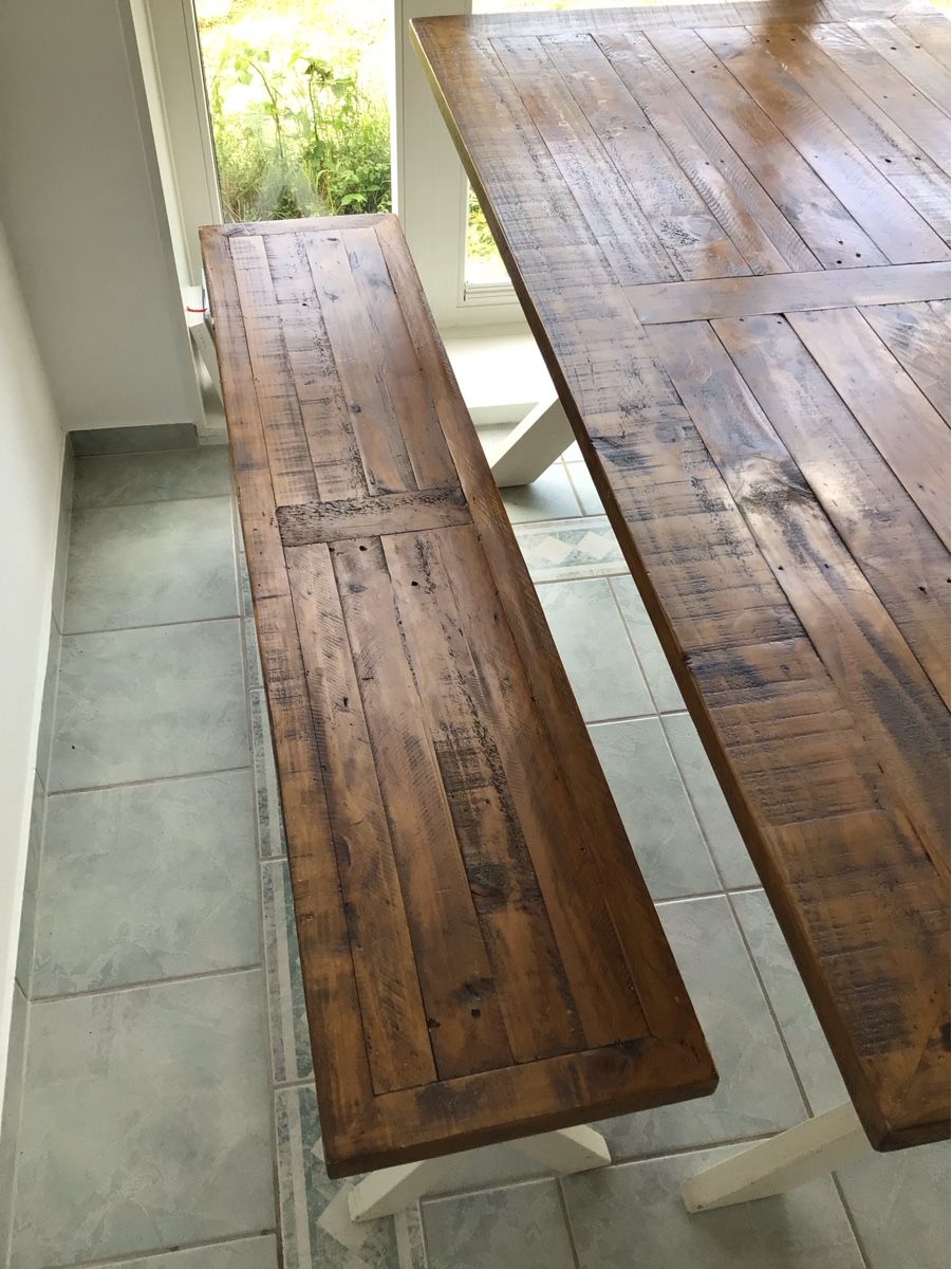 Set di tavolo e panche:  Holztisch mit 2 Bänken – Usato da Hochfelden venduto da terrass 1