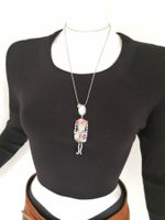 🤩ZARA HALSKETTE MIT PUPPENANHÄNGER ROSA & BLAU, NEU