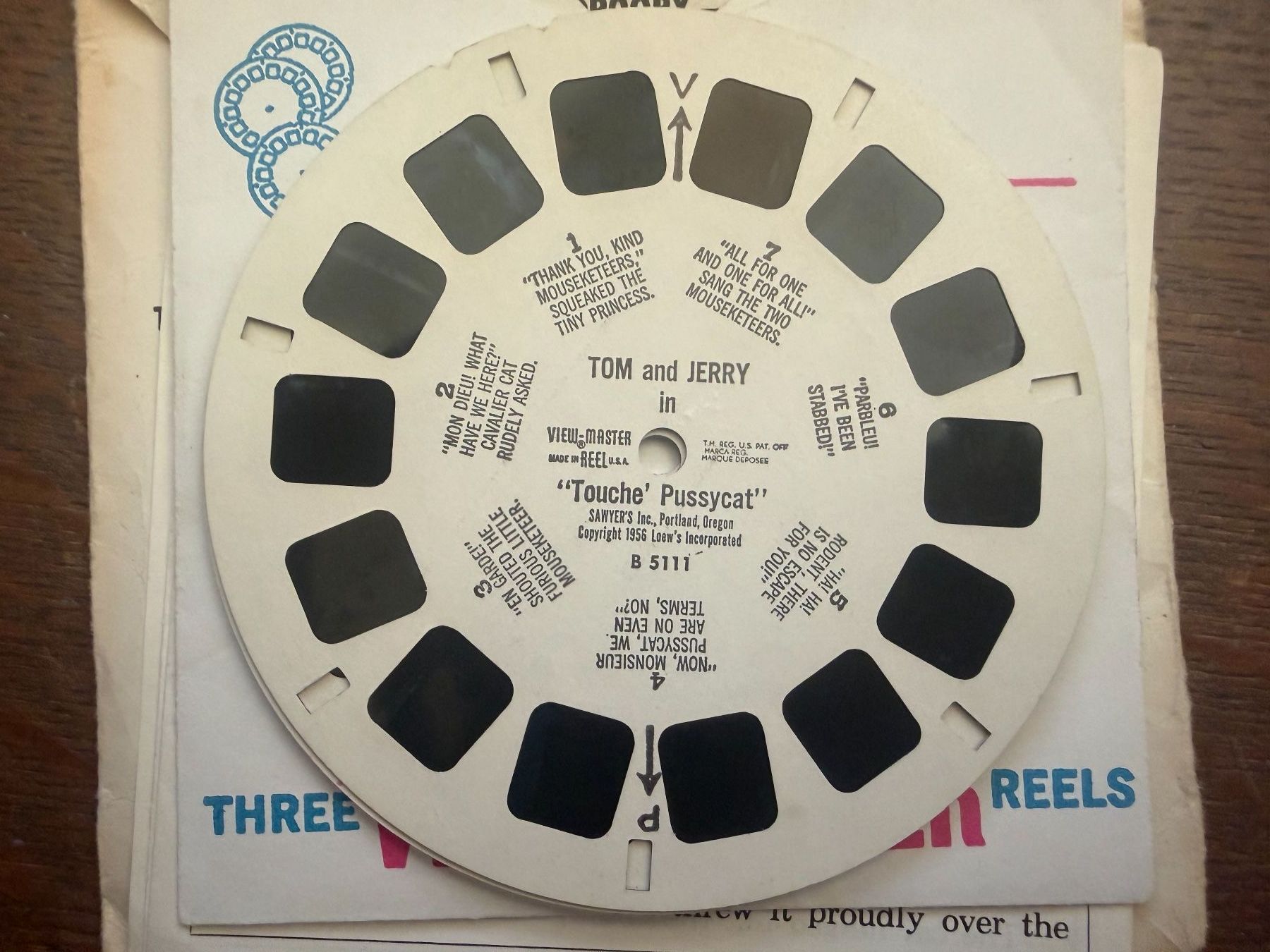 View-master Giocattoli: View-Master 3D: Nr. B 511 Tom + Jerry - Droopy - Spike&Tyke – Usato da Tegerfelden venduto da siebenmacky 4