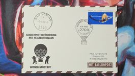 CL35 Carte Postale + Timbre Autriche 1980 Theme Ballon