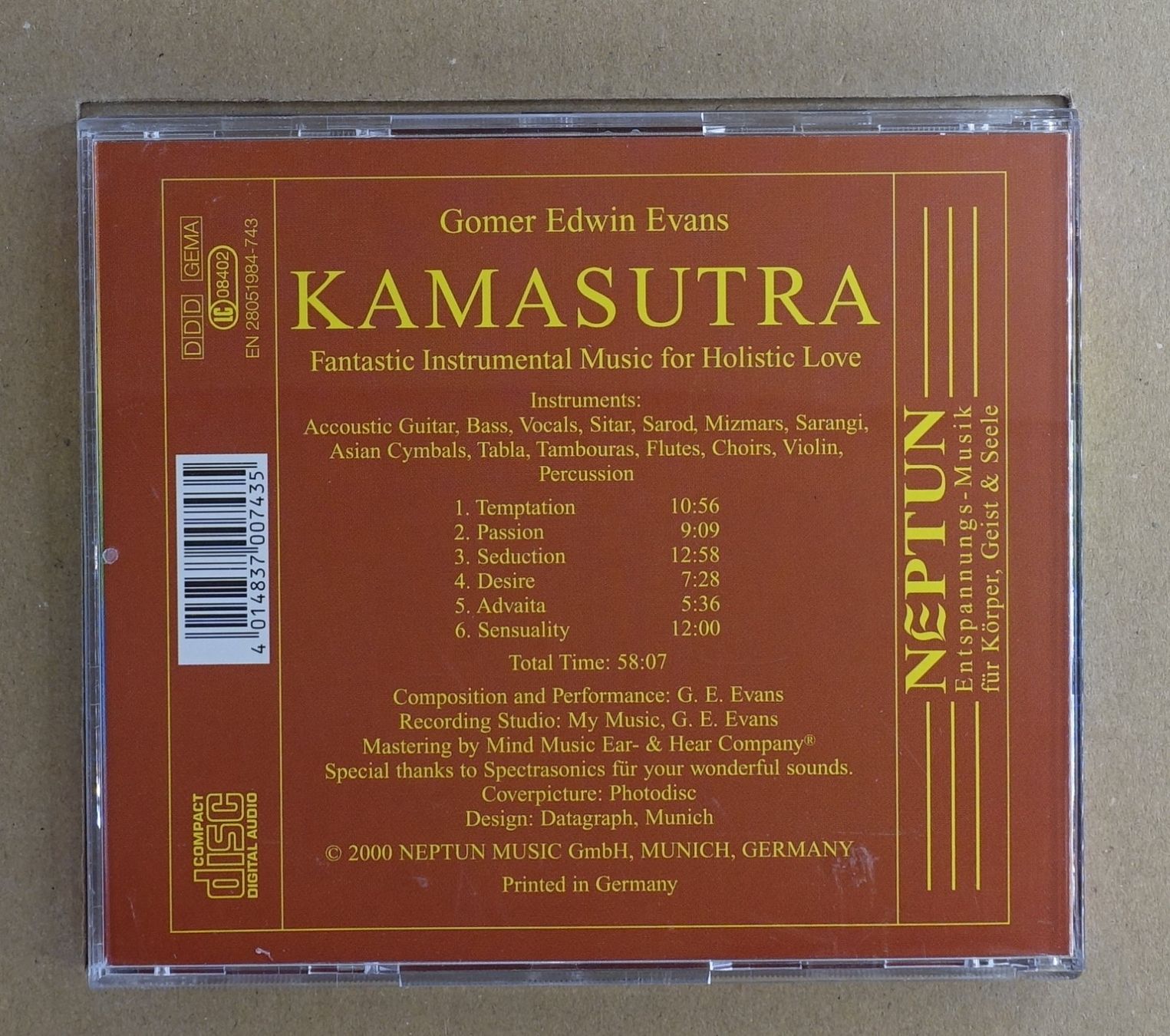 CD: Gomer Edwin Evans - Kamasutra - T4 – Usato da Sessa venduto da discoverymedia 1