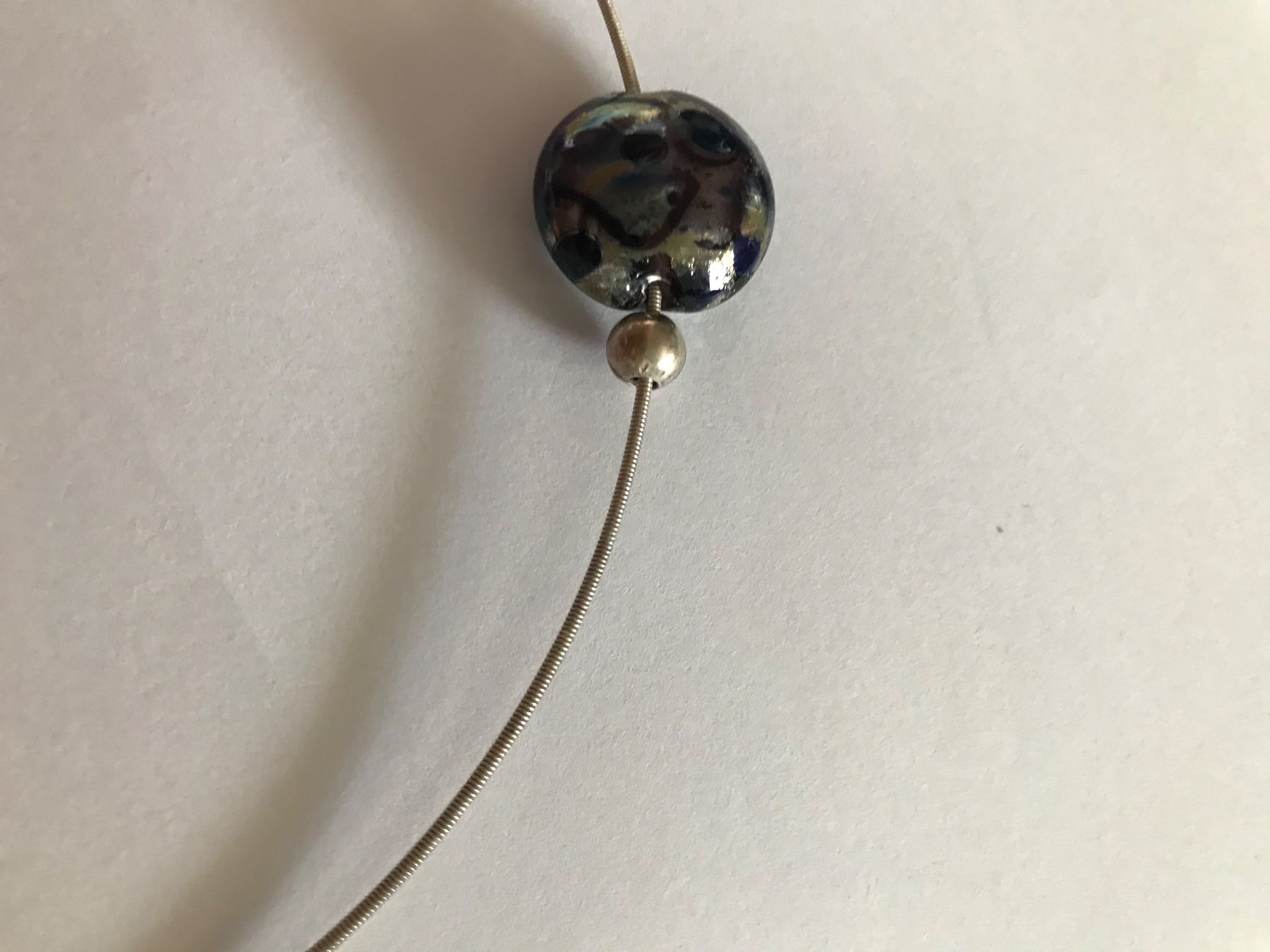 Catenine: Collier en argent 925 élégant avec perle en verre – Usato da Grimisuat venduto da eliseba88 8
