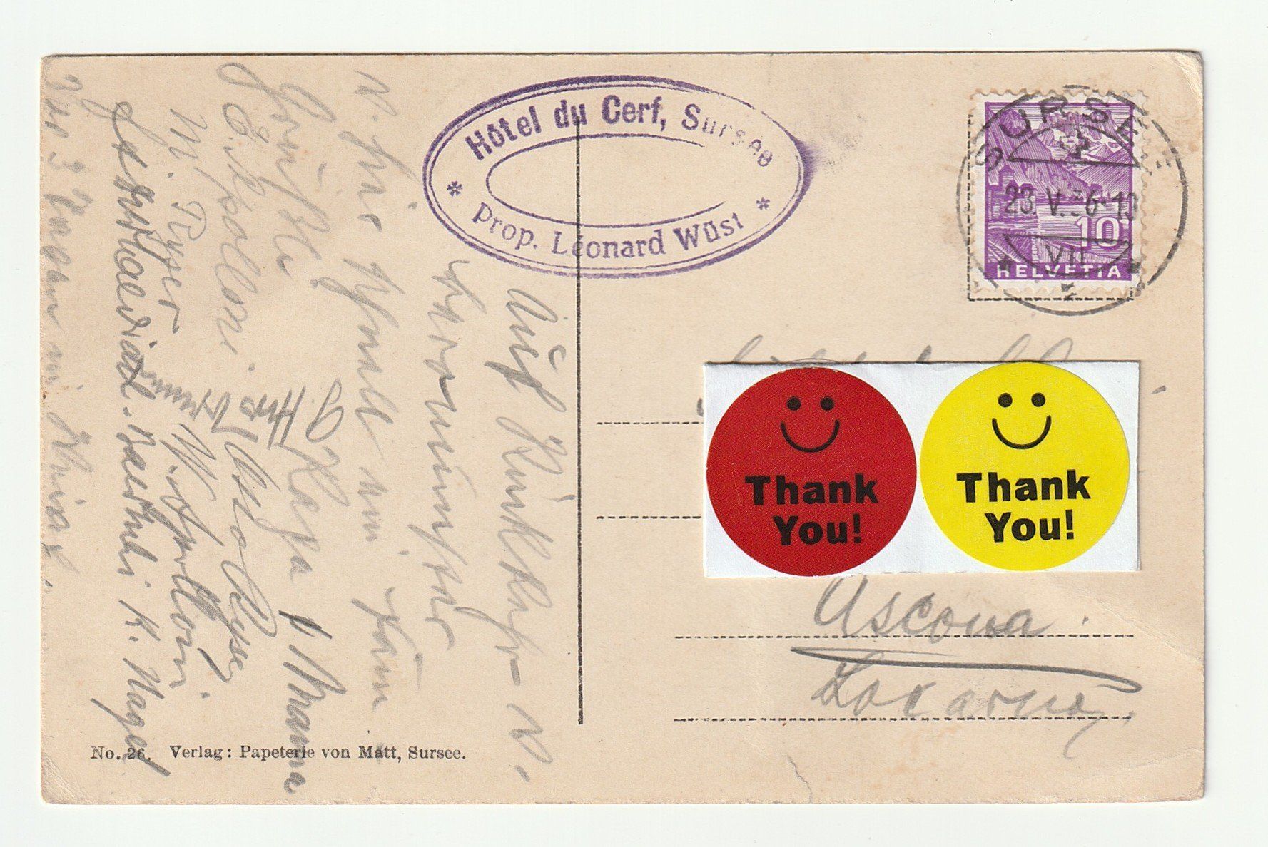Cartoline postali: Ansichtskarte Sursee Katholische Pfarrkirche 1936 – Usato da St. Gallen venduto da Ricardo_Deals 1