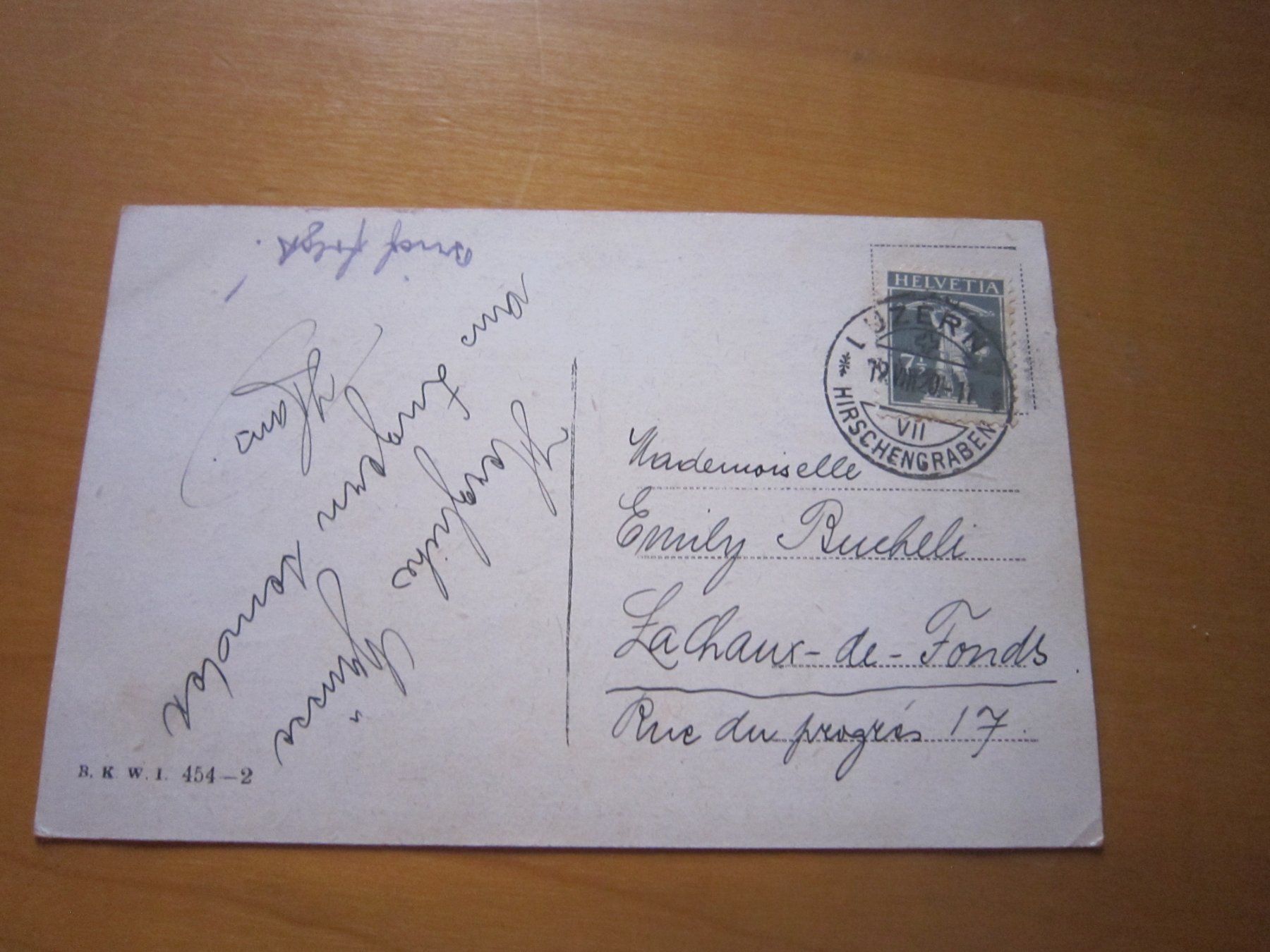 Ansichtskarten: No 4 Postkarte "Es kann dir nichts geschehen" 1920 – Gebraucht aus Gordola von Polentaefung 3