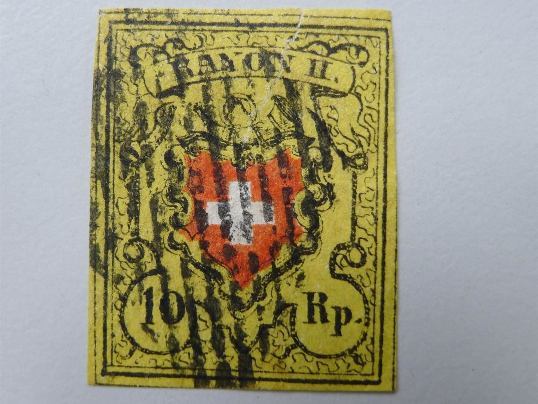 Tutti i francobolli: Rayon II: 16II, Type 1 A3-LO, breitrandig, Kat: 750.- – Usato da Sursee venduto da Luzernerraute