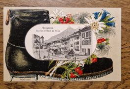 Prägekarte, Gruyeres, Feldpost, 1914, Batterie de Campagne 7