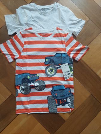 C&A T-Shirt-2-er-Set Monstertruck Grösse 140