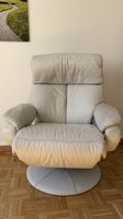 Fauteuil relax cuir Himolla inclinable et repose-pieds