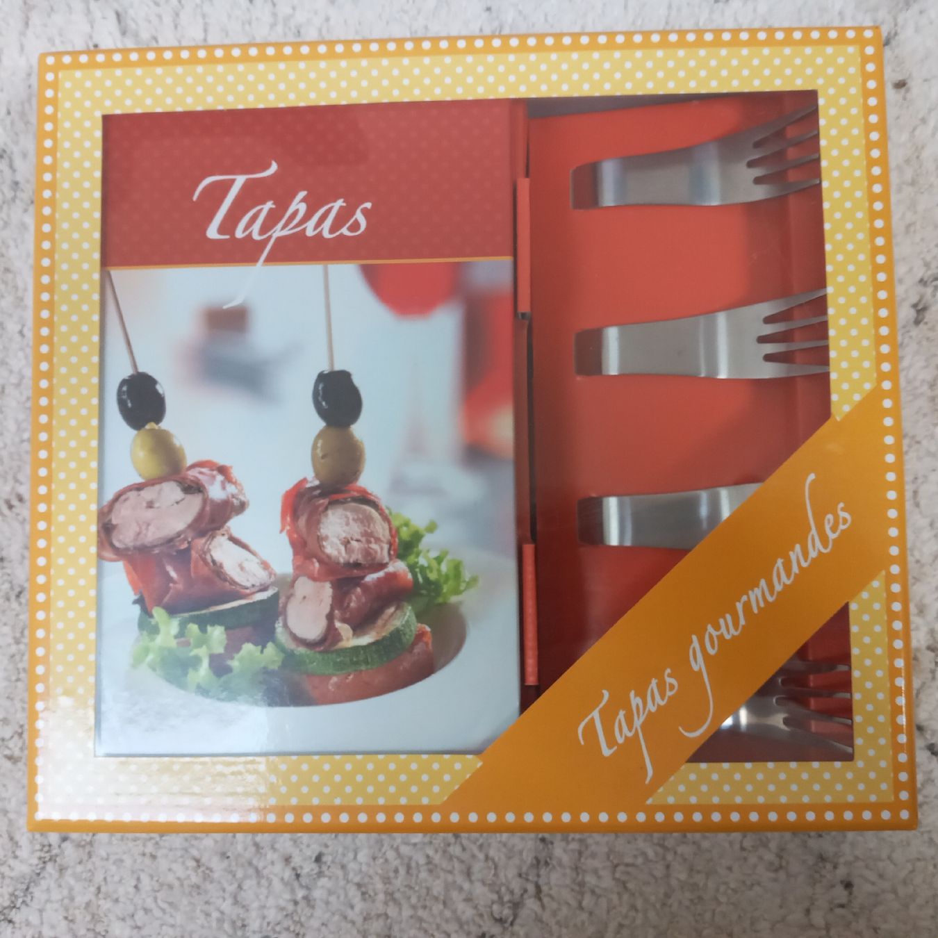 Elettrodomestici da cucina: Tapas recettes et 4 véritables fourchettes – Nuovo e nell'imballaggio originale da Düdingen venduto da gum_g8cr 1
