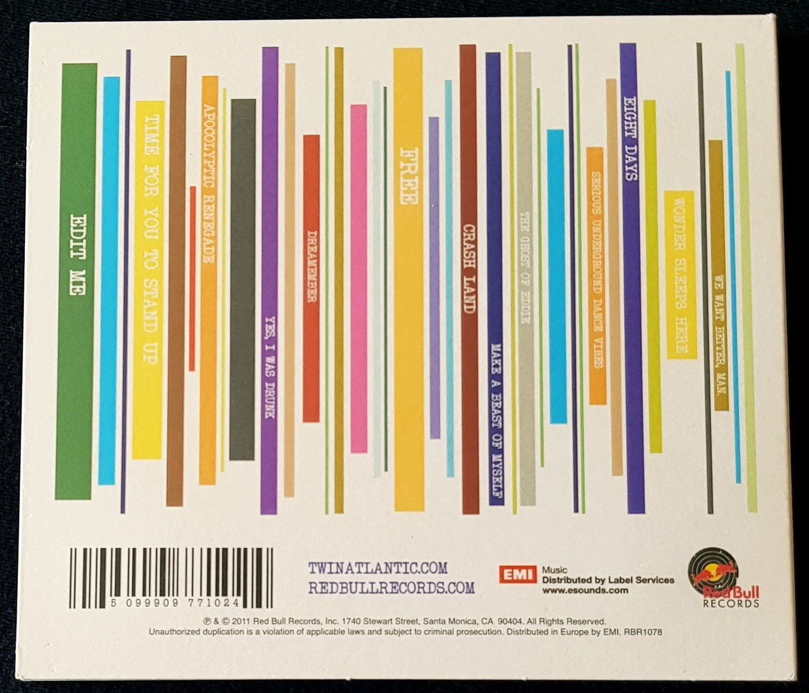CD: Twin Atlantic – Free - CD - 2011 - Digipak - US First Press – Usato da Uster venduto da Zardodel 2