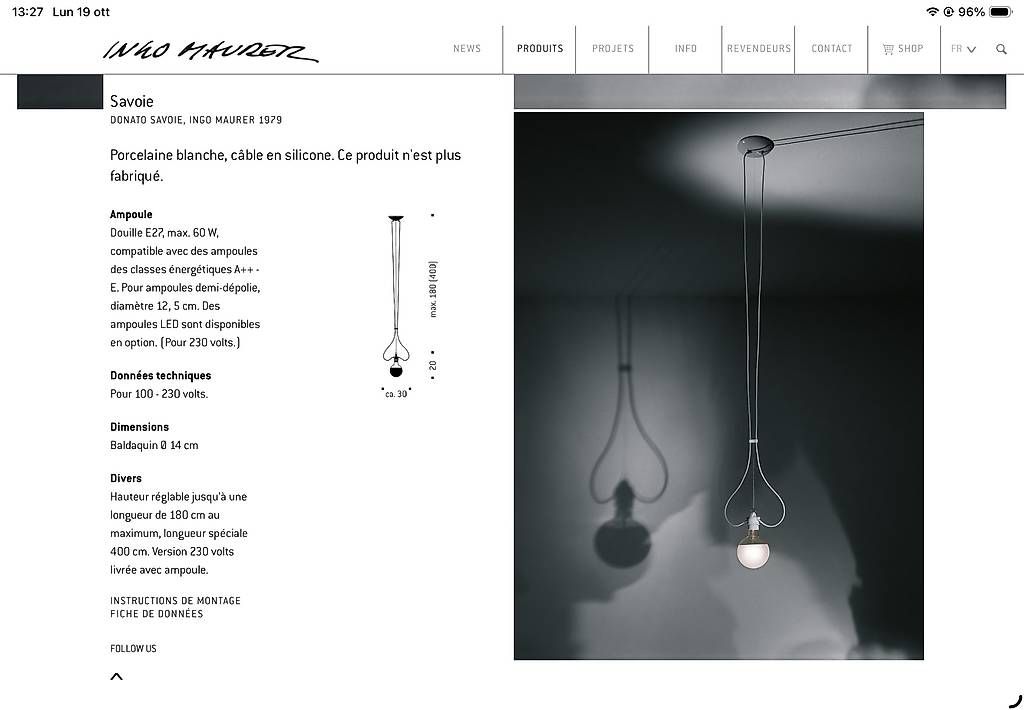 Lampade: INGO MAURER  – Nuovo e nell'imballaggio originale da Gentilino venduto da besse1 1