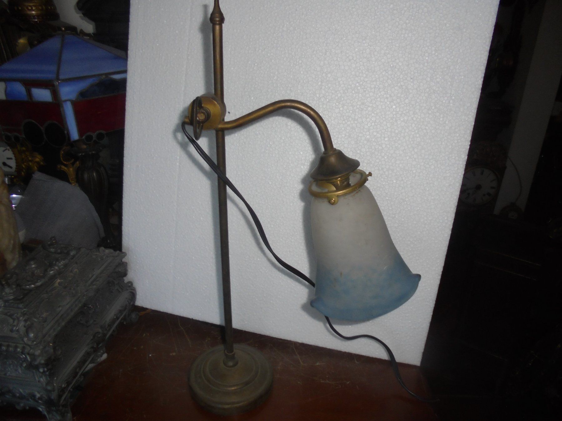 Lampade: Antike Tischlampe von ca. 1900-20 – Usato da Camorino venduto da Hunpete 4