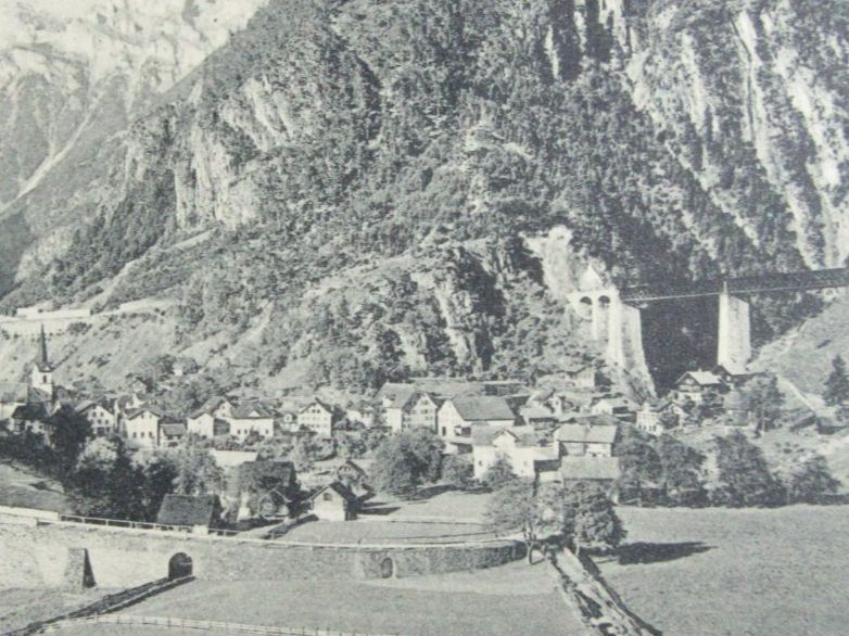 Ansichtskarten: AMSTEG 1903 URI AK GOTTHARDBAHN BUG – Gebraucht aus Ettingen von Hausi4711 1