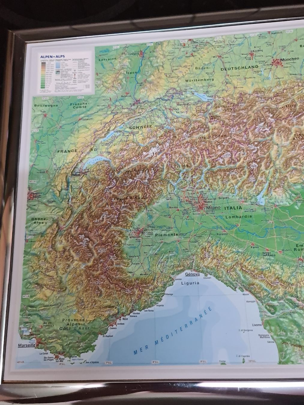 Cartes géographiques & atlas: 3D Reliefkarte Alpen – D'occasion à Thun par erh_fs86 5