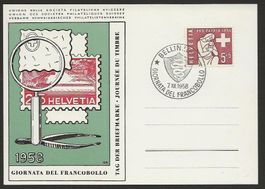 1958 Karte Tag der Briefmarke ungebraucht gestempelt