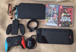 Nintendo Switch 2 - 4 Spiele - Hülle - Controller