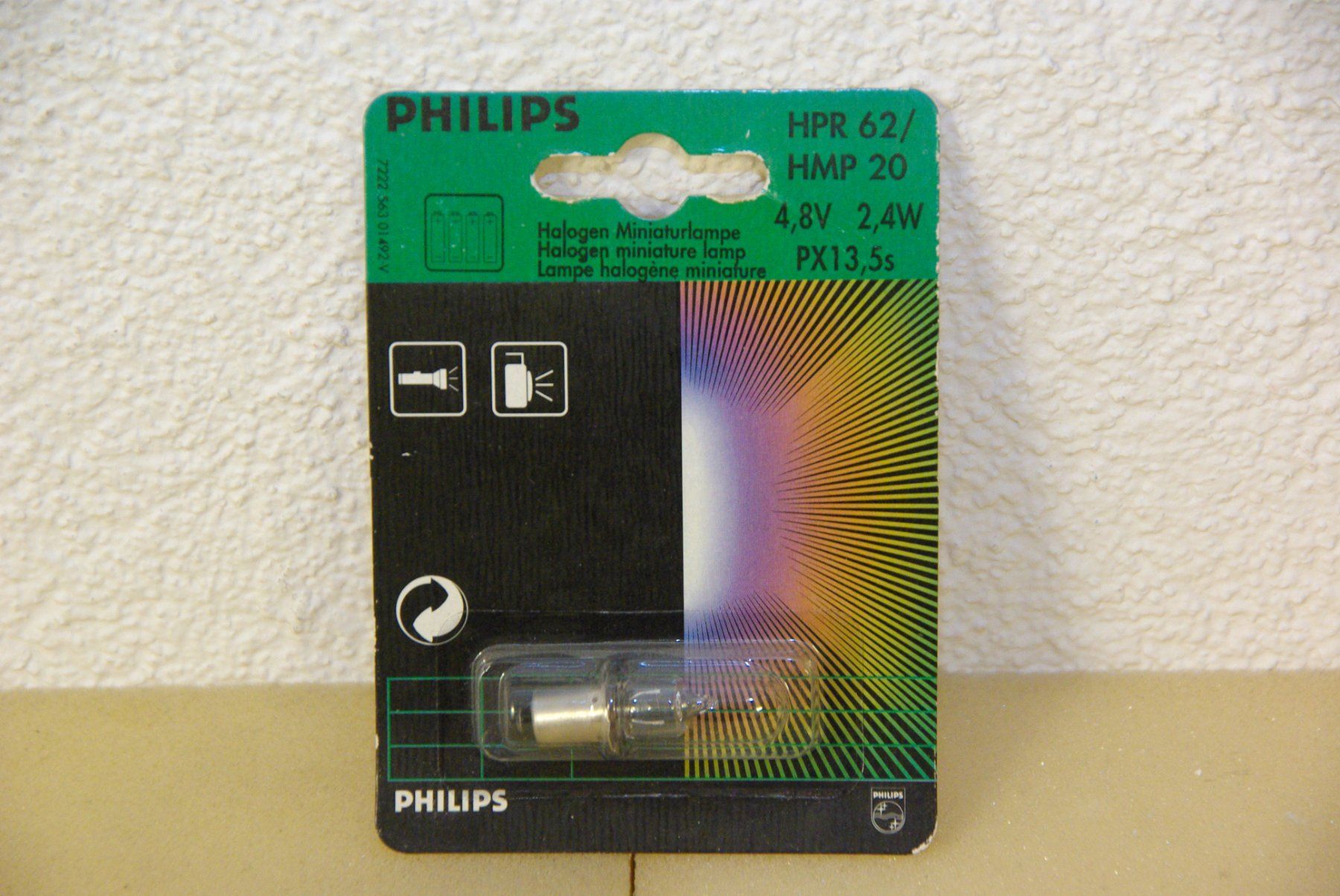 Philips Lampade: PHILIPS HPR 62 / HMP 20 - Miniaturlampe – Nuovo e nell'imballaggio originale da Herisau venduto da Cevianer1844