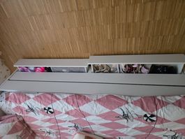 Bett mit Bettkasten und Matratze weiss 90x200cm guter Zus...