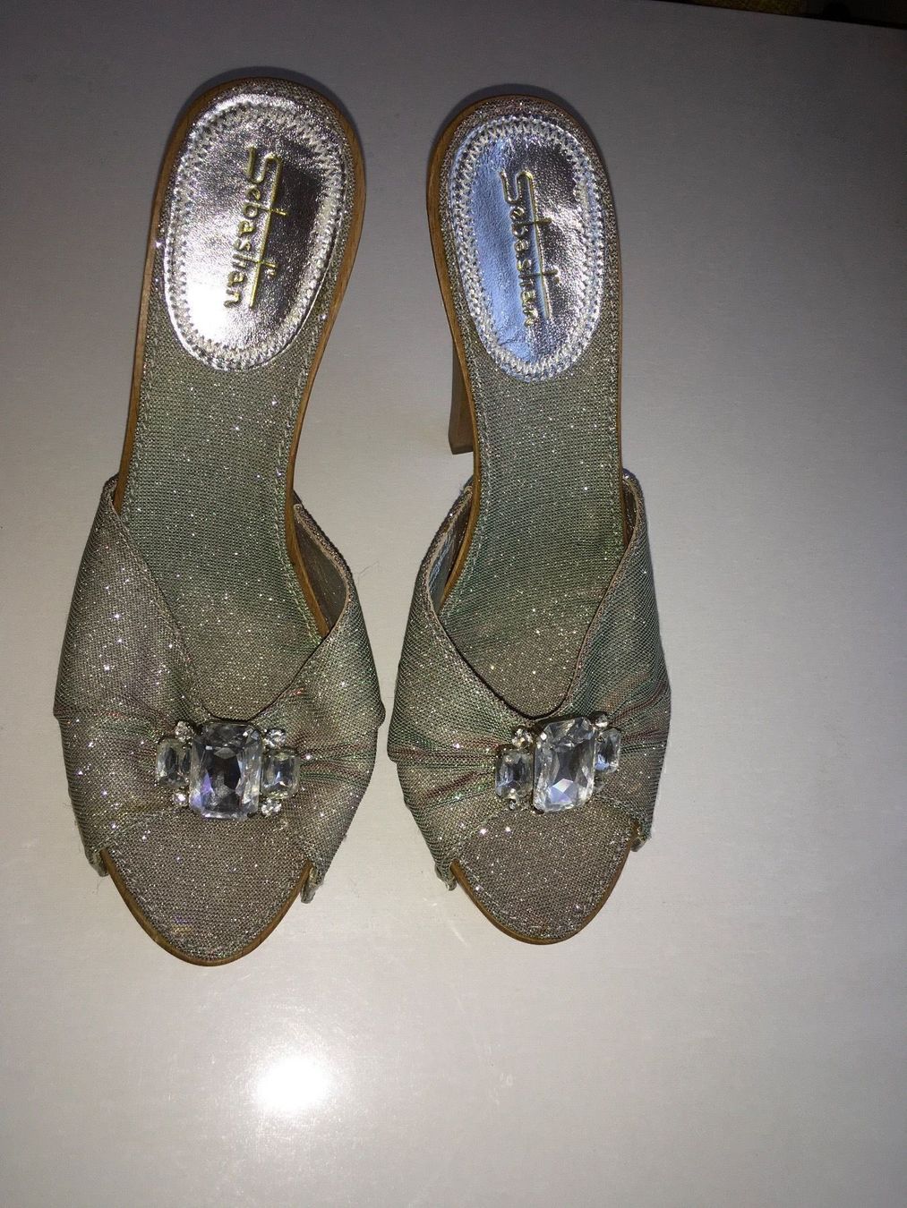 Damenschuhe: Sebastian Pumps /Sandaletten 38 silber – Neu (gemäss Beschreibung) aus Zug von smile060 9
