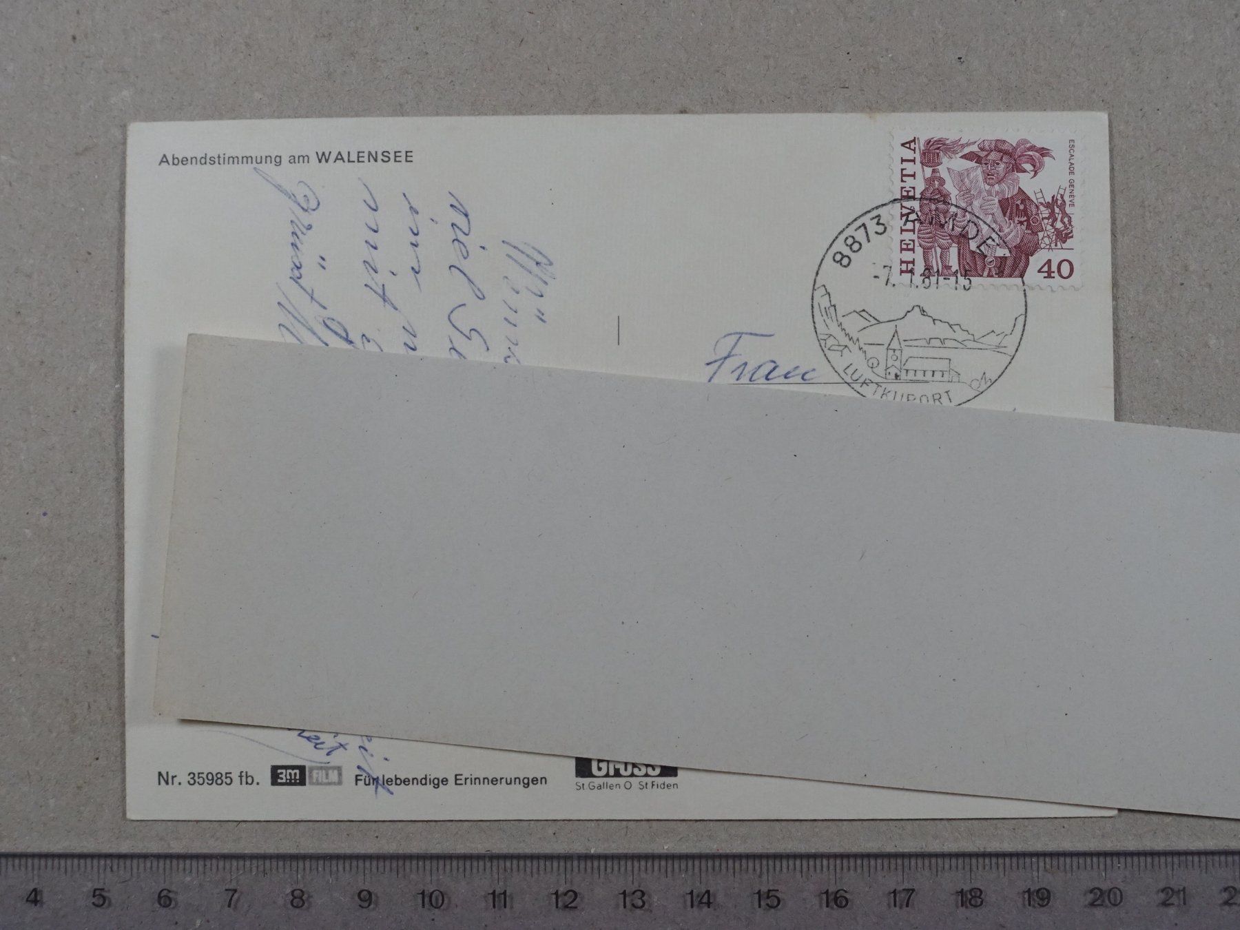 Cartes postales: Abendstimmung am Walensee, 1981 – D'occasion à Lenzburg par fh1 1