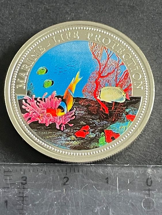 Silbermünze 900er Palau 1994, 5 Dollar, Meeresschutz 20 Gr. (Gebraucht ...