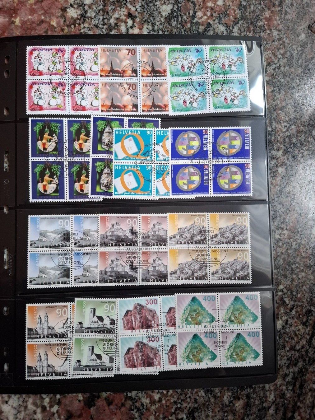 Tutti i francobolli: Briefmarken 4er Block 2003 gestempelt – Usato da Marthalen venduto da Loewe59
