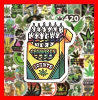 Marihuana Weed kiffen CBD THC Aufkleber 50 Tlg Stickerset