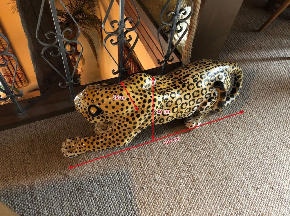 | Leopard auf Kaufen Figur XXL Keramik Ricardo