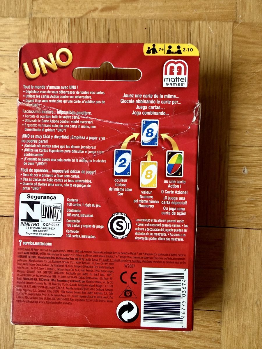 Mattel Giochi: Jeu de cartes UNO – Nuovo (secondo la descrizione) da Dombresson venduto da feline_ne 1