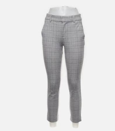 Gap, Stoffhose, Größe: 34/36, Grau/Weiß/Schwarz