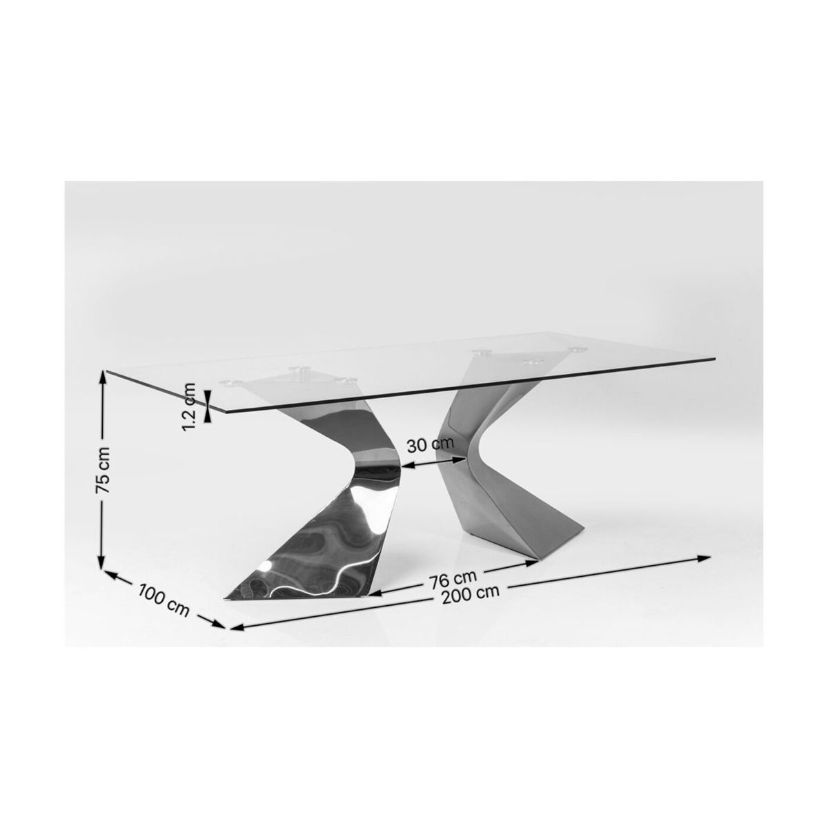 Kare Tavoli: KARE Tisch Gloria Chrom 200x100cm – Nuovo (secondo la descrizione) da St. Gallen venduto da SG_CH1 3