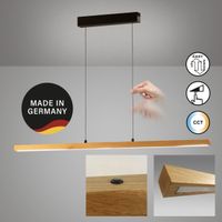 LED Pendelleuchte CCT, Holz, 141 cm Lang