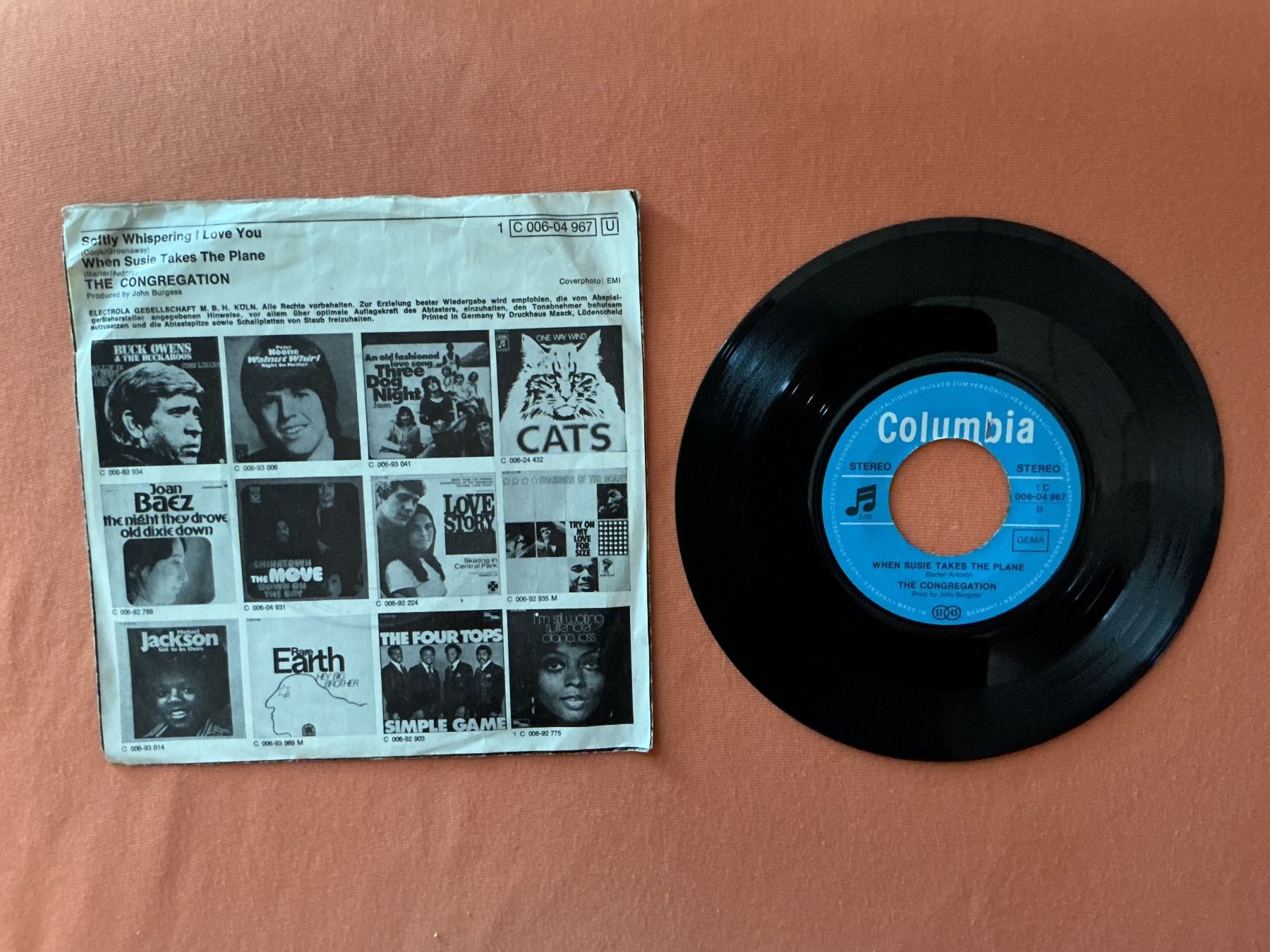 Dischi in vinile: Schallplatte Vinyl Single The Congregation-Softly Whispering – Usato da Stettlen venduto da togram4 1