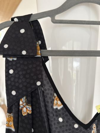 The Kooples dress black with butterfly print size S