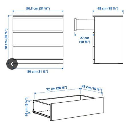 Ikea Cassettiere: Malm Kommode weiss 3 Schubladen – Usato da Dottikon venduto da wanderlaedeli 1