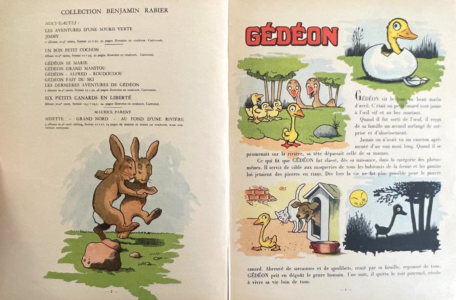 Bücher: Gédéon Alfredo et Roudoudou 1950 - Benjamin Rabier – Gebraucht aus Savagnier von Ne2065 2