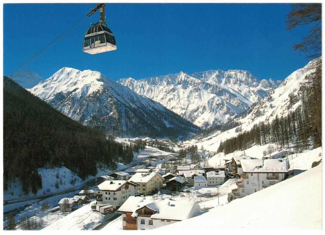 Cartoline postali: Samnaun - Luftseilbahn Ravalsch--Alp Trida – Usato da Binningen venduto da Mountainrider