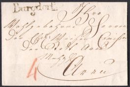 aus 1813-1816 Briefumschlag von Burgdorf (11821)