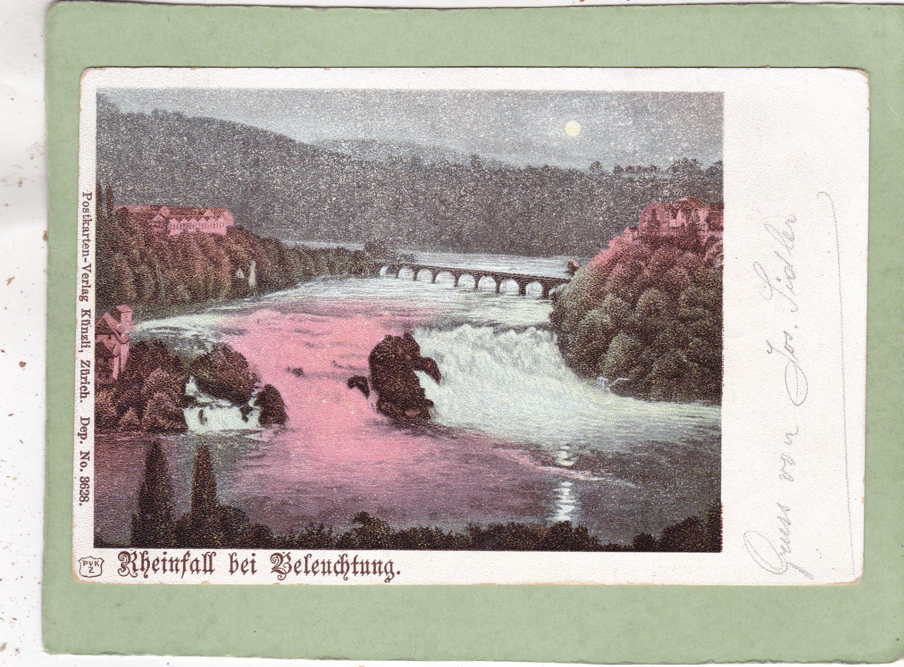 Cartes postales: Rheinfall bei Beleuchtung 1900 – D'occasion à Herisau par Lisegrat2008