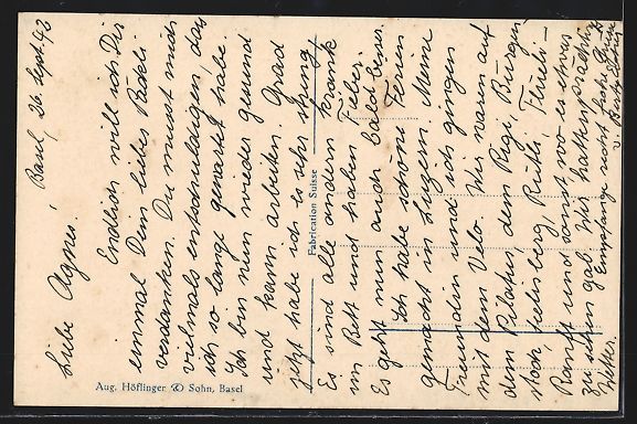 Cartoline postali: Basel, St. Antoniuskirche, Pfauhof, Tauf – Usato da Berlin venduto da bartko-reher 1