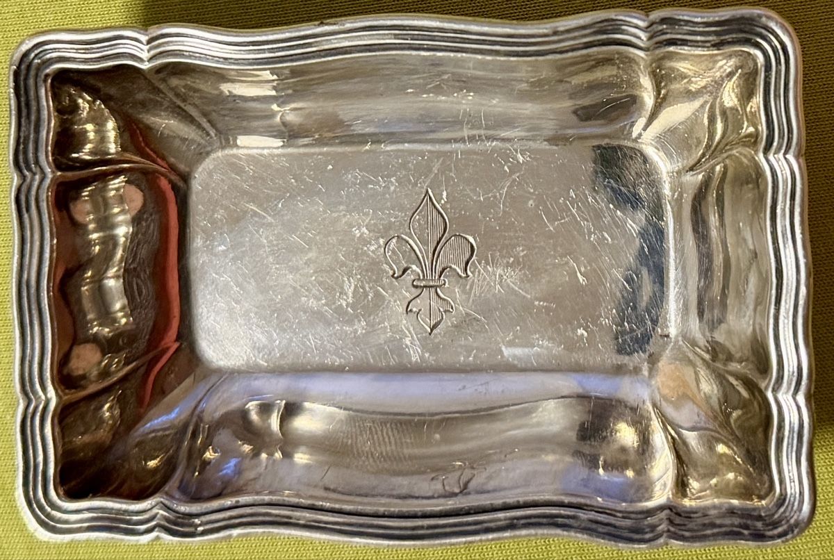 Tablet PC: Silber Tablett 800 Monogramm und Gravur 1932 – Usato da Libingen venduto da Wisli 2