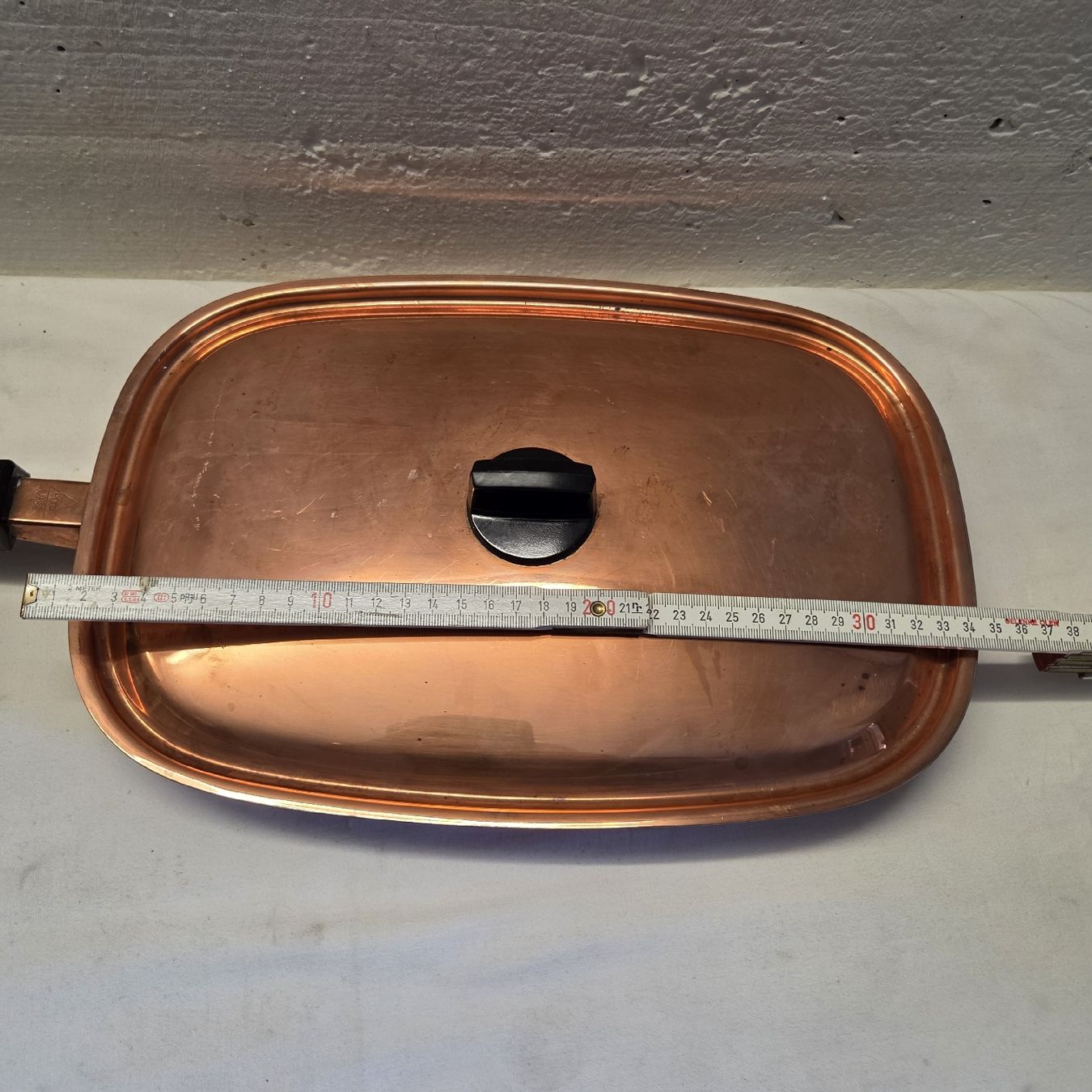 Padelle: Kupferpfanne mit Deckel, rechteckig.. – Usato da Stans venduto da Ducati16 2