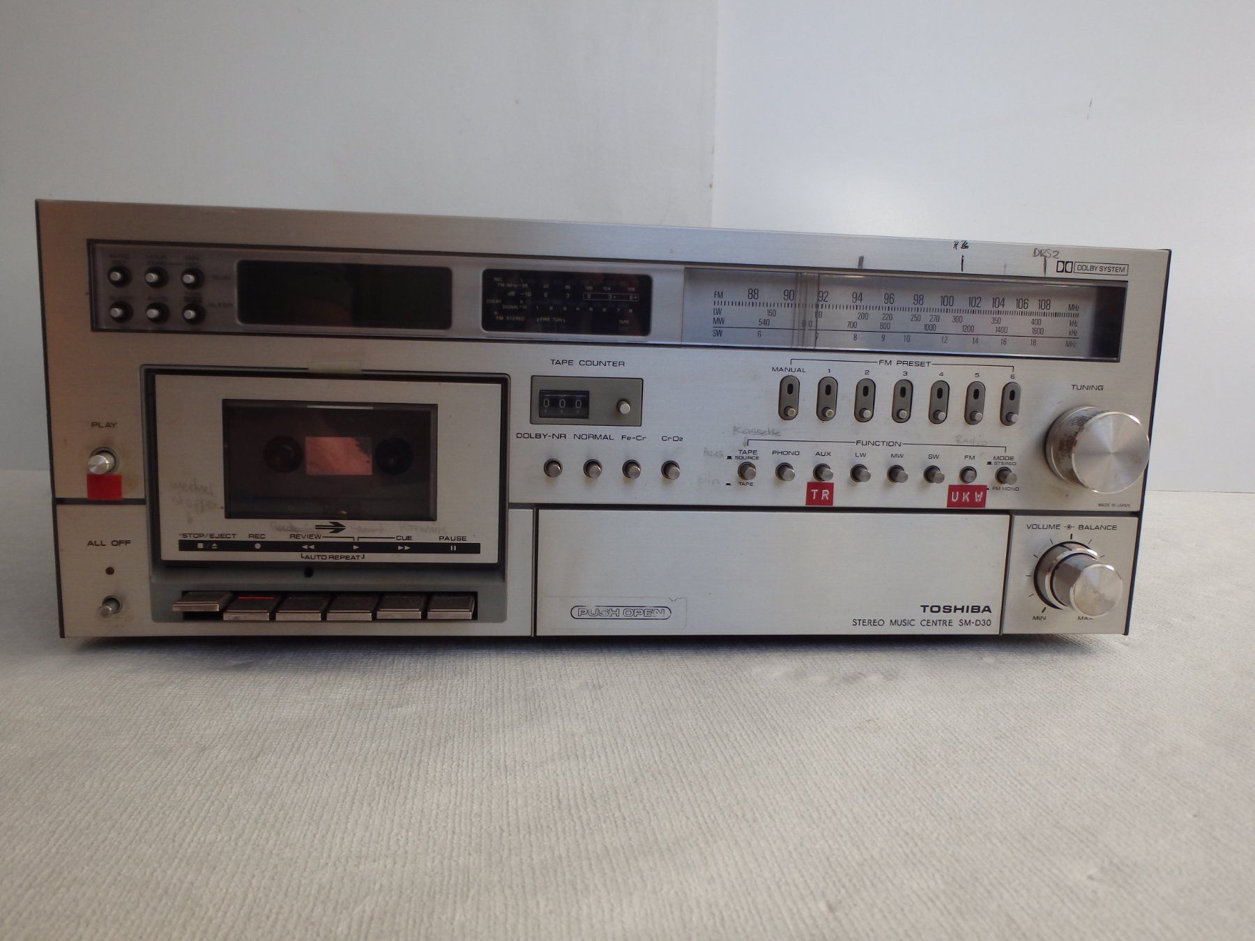 Ricevitori: TOSHIBA Receiver mit Kassette SM-D30 – Difettoso da Schöfflisdorf venduto da pullux 5