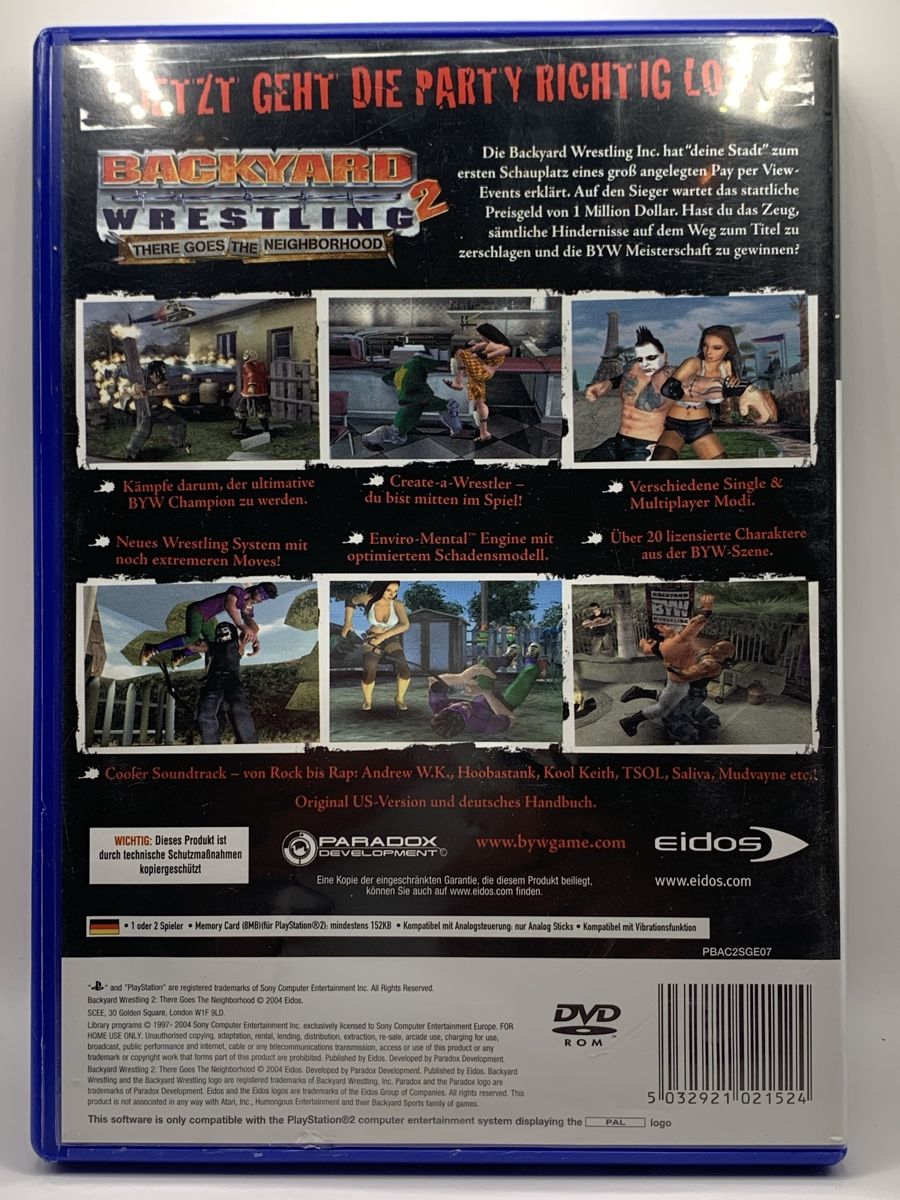 Sony Jeux: PS2 -  Backyard Wrestling 2 – D'occasion à Ostermundigen par RG-Collector 1