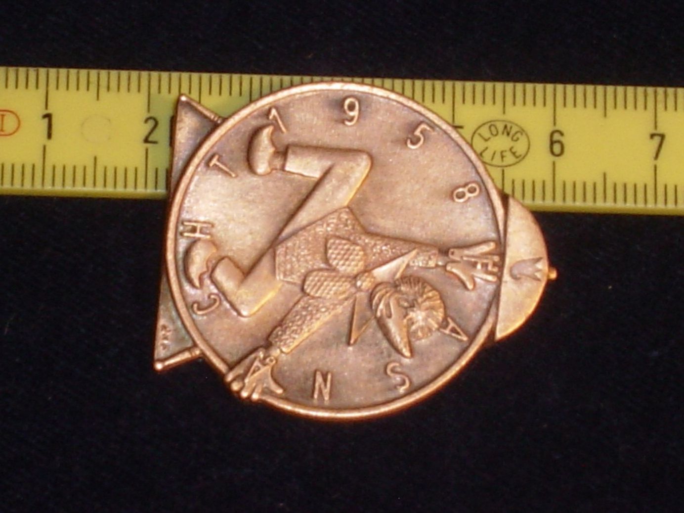 Medaglie: Basler Kupferplakette 1958 mit Nadel – Usato da Binningen venduto da chat01 3